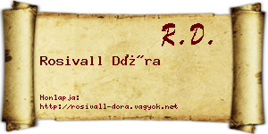 Rosivall Dóra névjegykártya