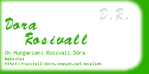 dora rosivall business card